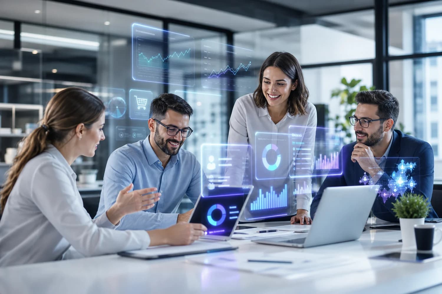 Equipo de Generic Shop analizando datos comerciales y oportunidades de venta